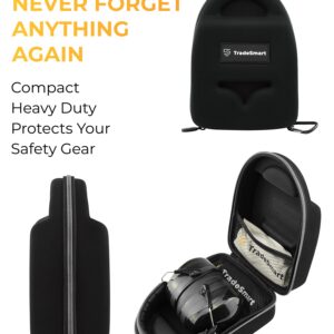 TRADESMART Ear Muffs & Glasses for Shooting, with Hard Carrying Case