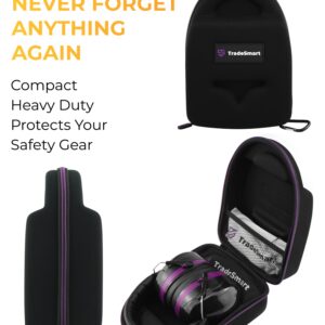 TRADESMART Purple Shooting Ear & Eye Protection with Hard Carrying Case