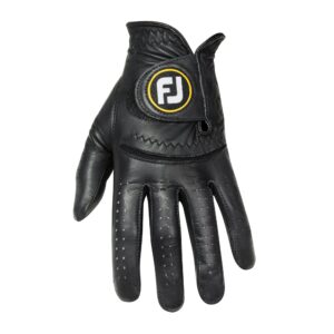 FootJoy Men's StaSof Golf Glove, Black, Cadet Medium, Worn on Left Hand