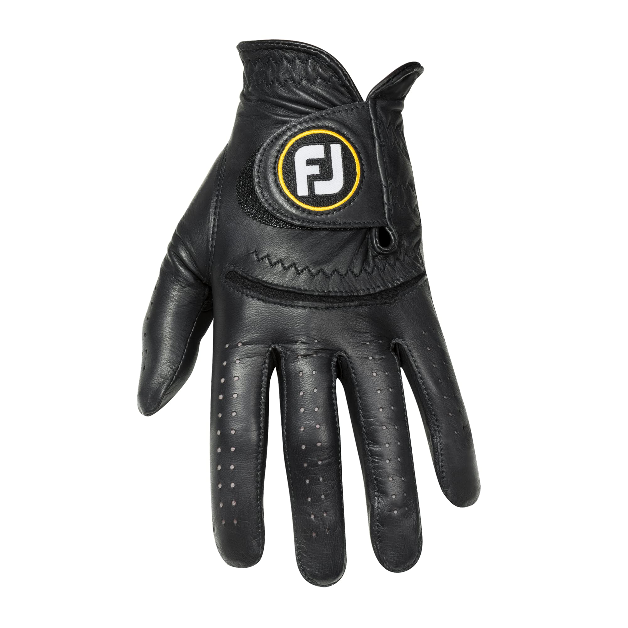 FootJoy Men's StaSof Golf Glove, Black, Cadet Medium, Worn on Left Hand