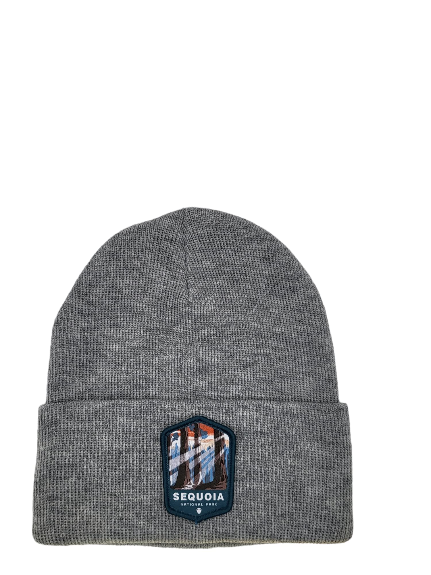 Sequoia National Park Beanie w/Woven Patch (Heather Grey)