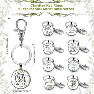 Fumete Christian Keychain Bulk Bible Verse Religious Keychain Scripture Quote Inspirational Gifts Supplies for Men Women(Leaf Style, 36 Pcs)