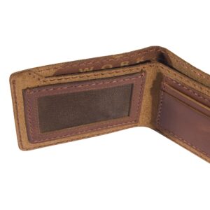 Carhartt Men's Rugged Patina Leather Wallets, Available in Multiple Styles and Colors, Brown (Bifold), One Size