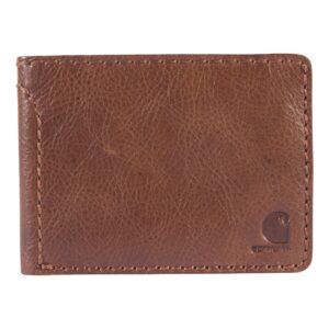 Carhartt Men's Rugged Patina Leather Wallets, Available in Multiple Styles and Colors, Brown (Bifold), One Size