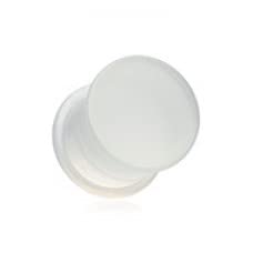 glow in the dark acrylic single flared ear gauge plug (6 ga (4mm), white)