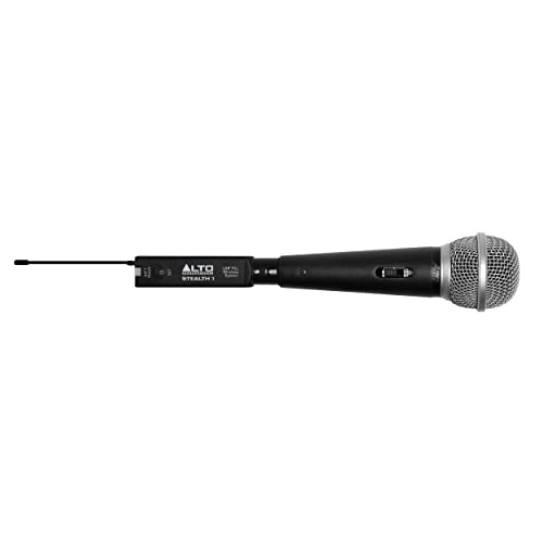 Alto Professional Stealth 1 - Mono UHF XLR Wireless Audio System, Transmitter and Receiver for Powered Speakers, Mixers and Dynamic Microphones,black