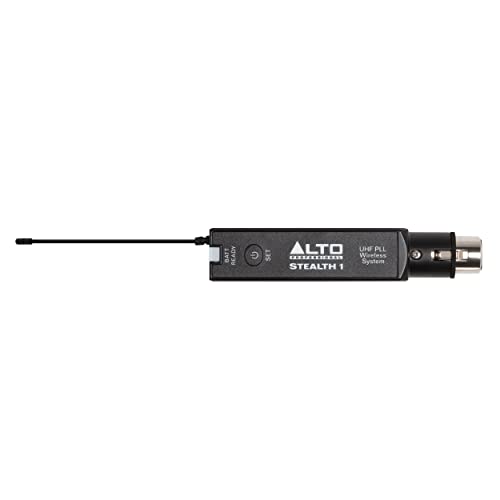 Alto Professional Stealth 1 - Mono UHF XLR Wireless Audio System, Transmitter and Receiver for Powered Speakers, Mixers and Dynamic Microphones,black