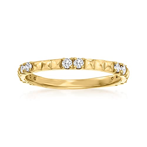 Canaria 0.25 ct. t.w. Diamond Ridged Ring in 10kt Yellow Gold