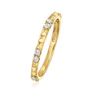 Canaria 0.25 ct. t.w. Diamond Ridged Ring in 10kt Yellow Gold