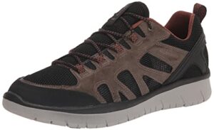 allrounder by mephisto men's moment sneaker, dark brown, 10.5