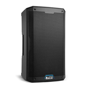 alto professional ts410 - 2000w 10" powered pa speaker with 3 channel mixer, bluetooth streaming, wireless loudspeaker linking, dsp and alto app