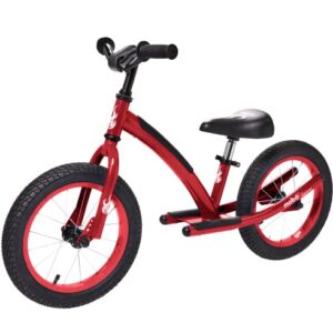 Mobo Explorer X Padded Balance Bike. Kids No-Pedal Bicycle, 14” Wheels, Red