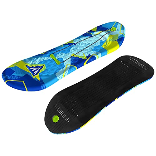 Artikfun Premium Foam Snowboard Sled 2-Pack | Tow Rope and Handle | Sized for Youth and Adults | Contoured Foot Deck Design | 48in-122cm Design Length |