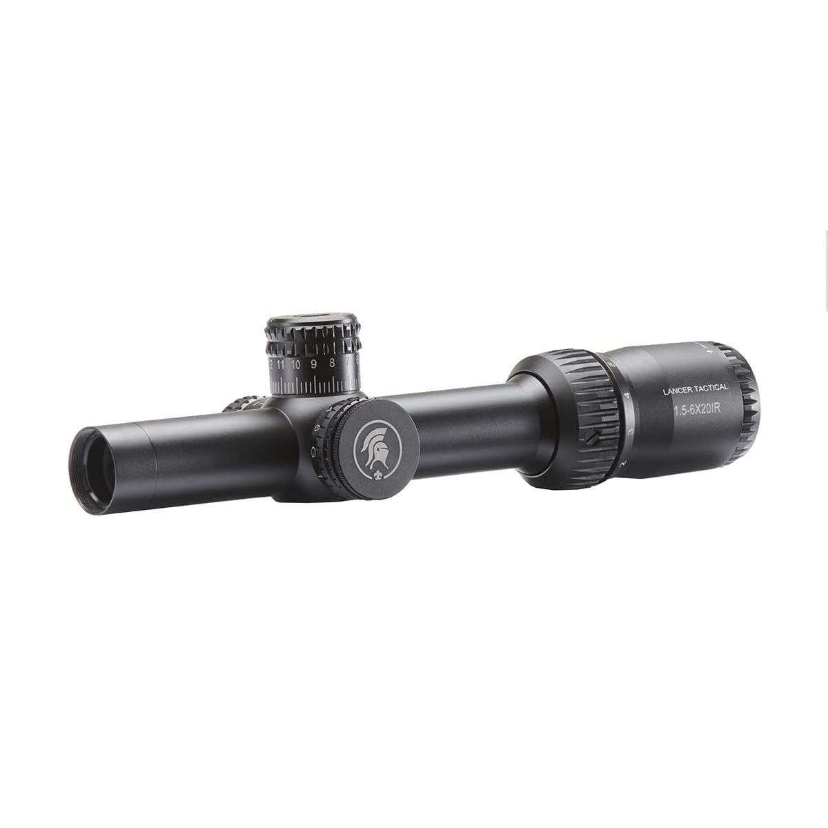 Lancer Tactical 1.5-6x20 IR Illuminated Airsoft Rifle Scope with Mounts (Color: Black)