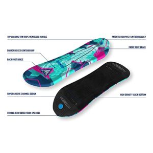 Artikfun Premium Foam Snowboard Sled 2-Pack | Tow Rope and Handle | Sized for Youth and Adults | Contoured Foot Deck Design | 48in-122cm Design Length |