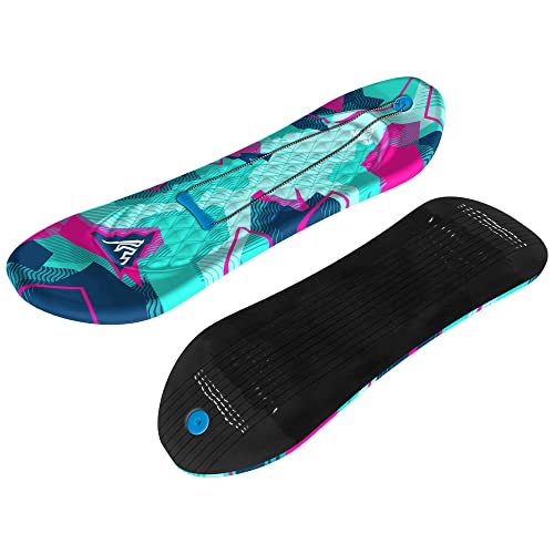 Artikfun Premium Foam Snowboard Sled 2-Pack | Tow Rope and Handle | Sized for Youth and Adults | Contoured Foot Deck Design | 48in-122cm Design Length |