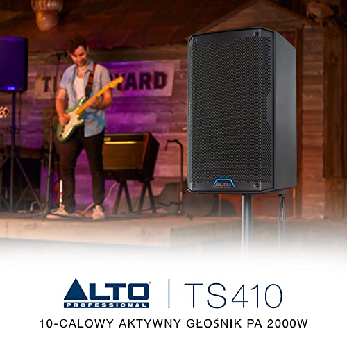 Alto Professional TS410 - 2000W 10" Powered PA Speaker with 3 Channel Mixer, Bluetooth Streaming, Wireless Loudspeaker linking, DSP and Alto App