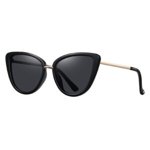 colrea oversized polarized cat eye sunglasses designed for women, retro vintage large frame sunglasses uv400 cl22003