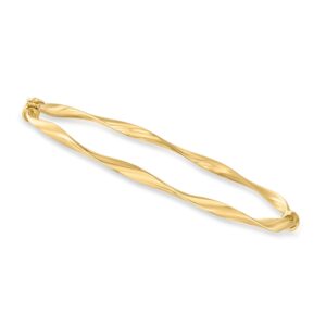 canaria italian 10kt yellow gold twisted bangle bracelet. 7 inches