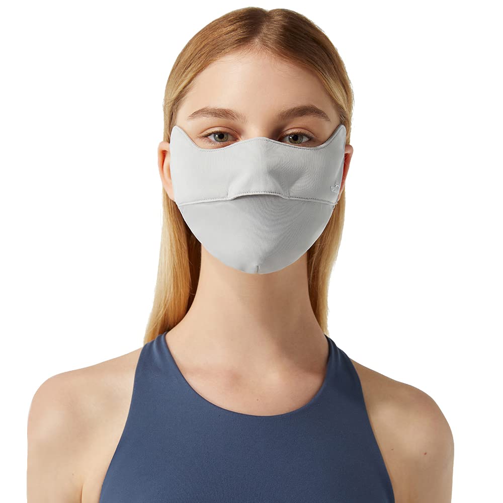 Breathable UV Face Covering UPF 50+ Women Summer Mask Eye Protection Washable Reusable Sunscreen Sports Face Cover SLN3M072 Grey