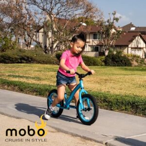 Mobo Explorer X Padded Balance Bike. Kids No-Pedal Bicycle, 14” Wheels, Red