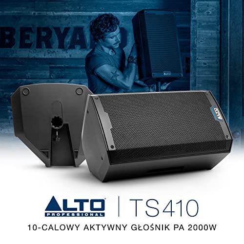 Alto Professional TS410 - 2000W 10" Powered PA Speaker with 3 Channel Mixer, Bluetooth Streaming, Wireless Loudspeaker linking, DSP and Alto App