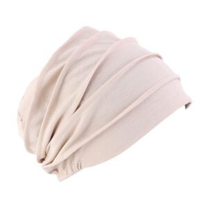 ikasus Chemo Headwear Turban for Women Cotton Slouchy Beanie Hats Headwraps Cancer Hats