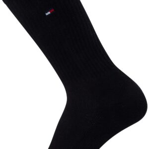 Tommy Hilfiger Men's Athletic Socks - Cushioned Crew Socks (10 Pack), Size 7-12, Pure Black