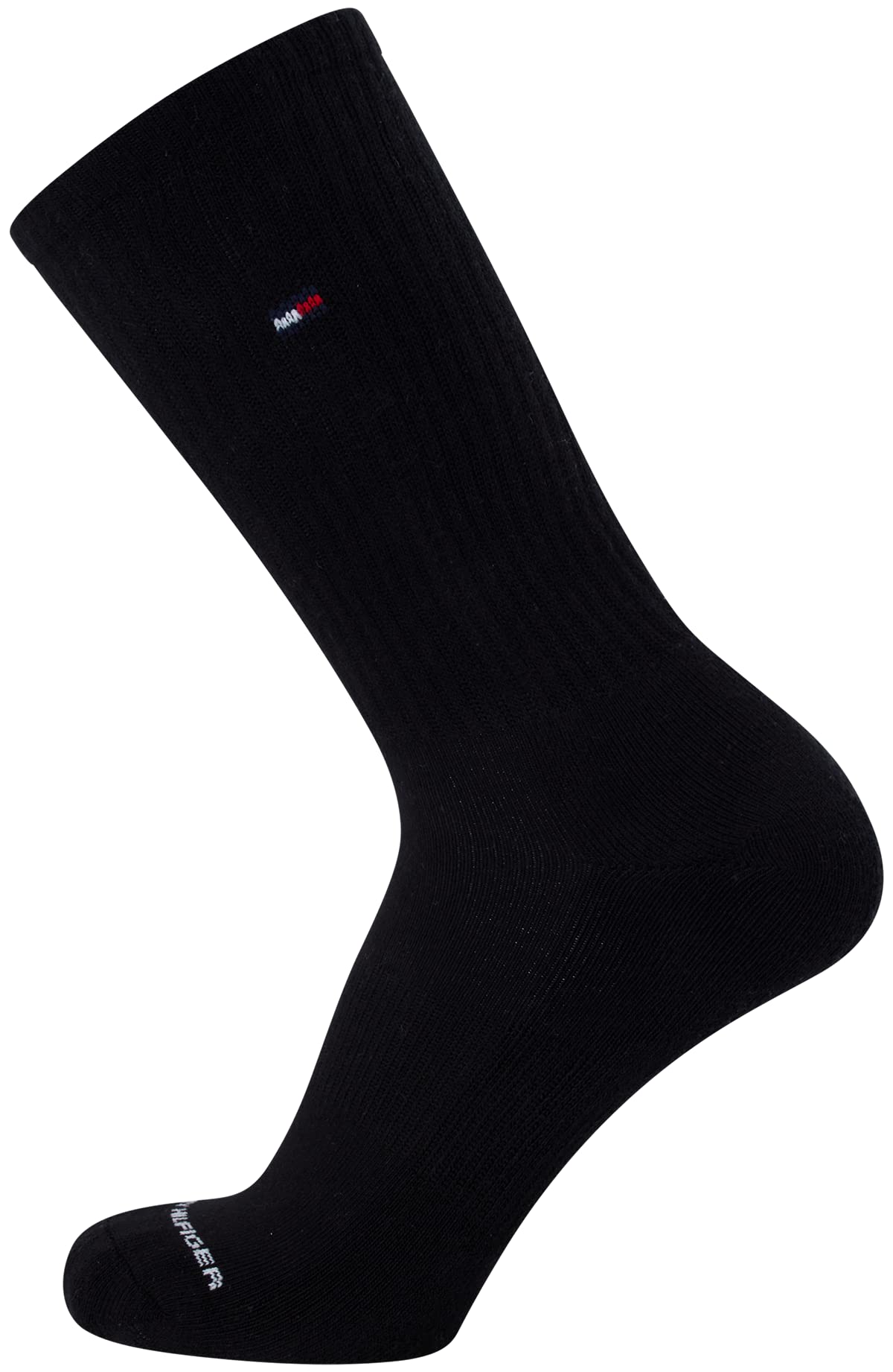 Tommy Hilfiger Men's Athletic Socks - Cushioned Crew Socks (10 Pack), Size 7-12, Pure Black