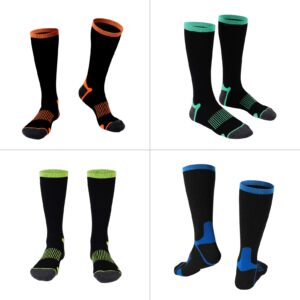 JOYNÉE Mens Athletic Crew Socks for Men Cushion Casual Running Sports Workout Sock 6 Pack,Black2,Sock Size 10-13