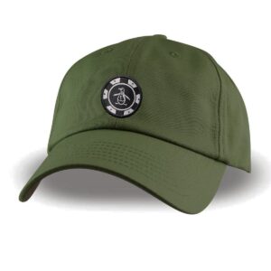 original penguin marrowed edge logo cotton twill adjustable strapback baseball hat (olive green)