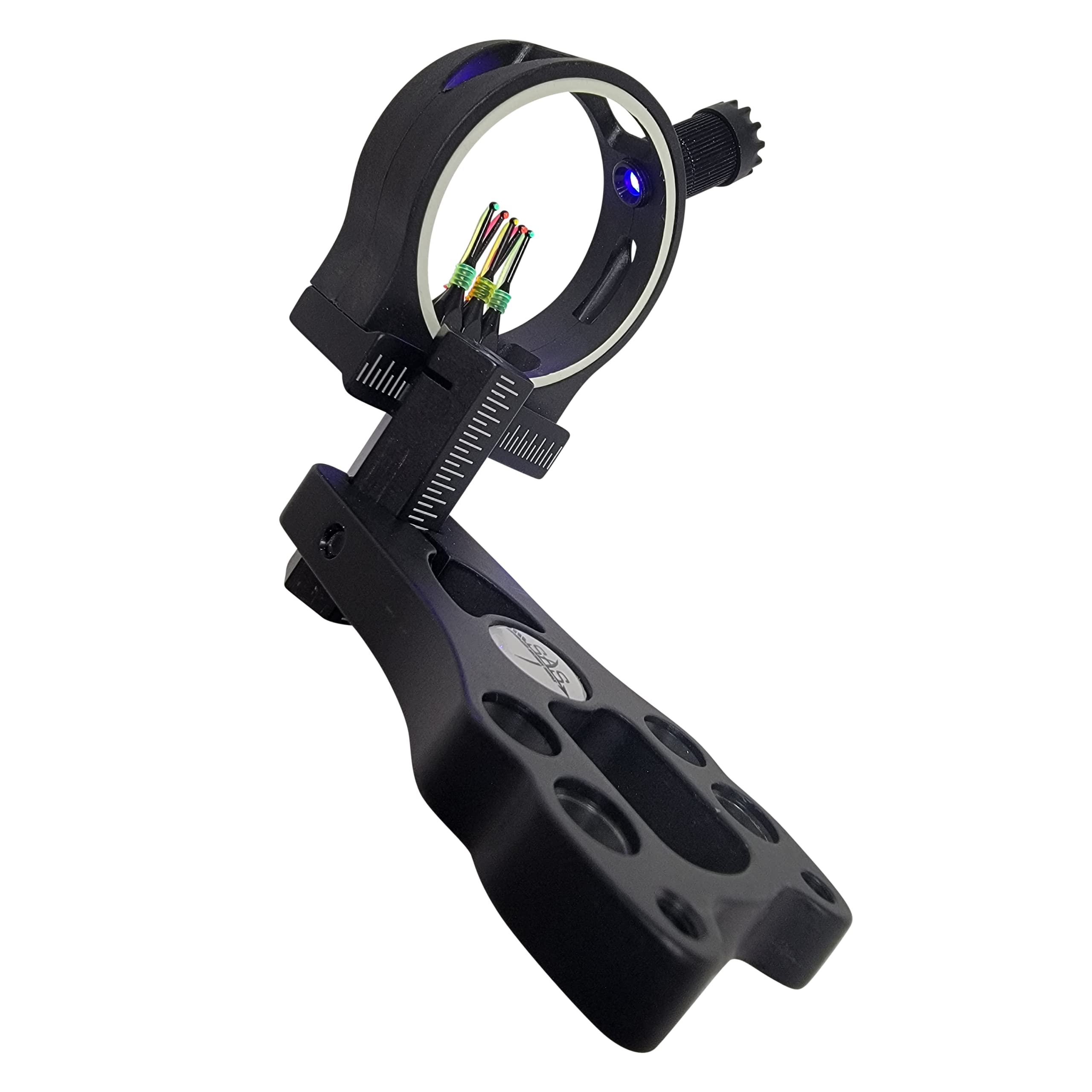 SAS Compound Bow Fiber Optic LED Sight Light 3/8-32 Thread Universal Fit with 3 Step Adjustment Light