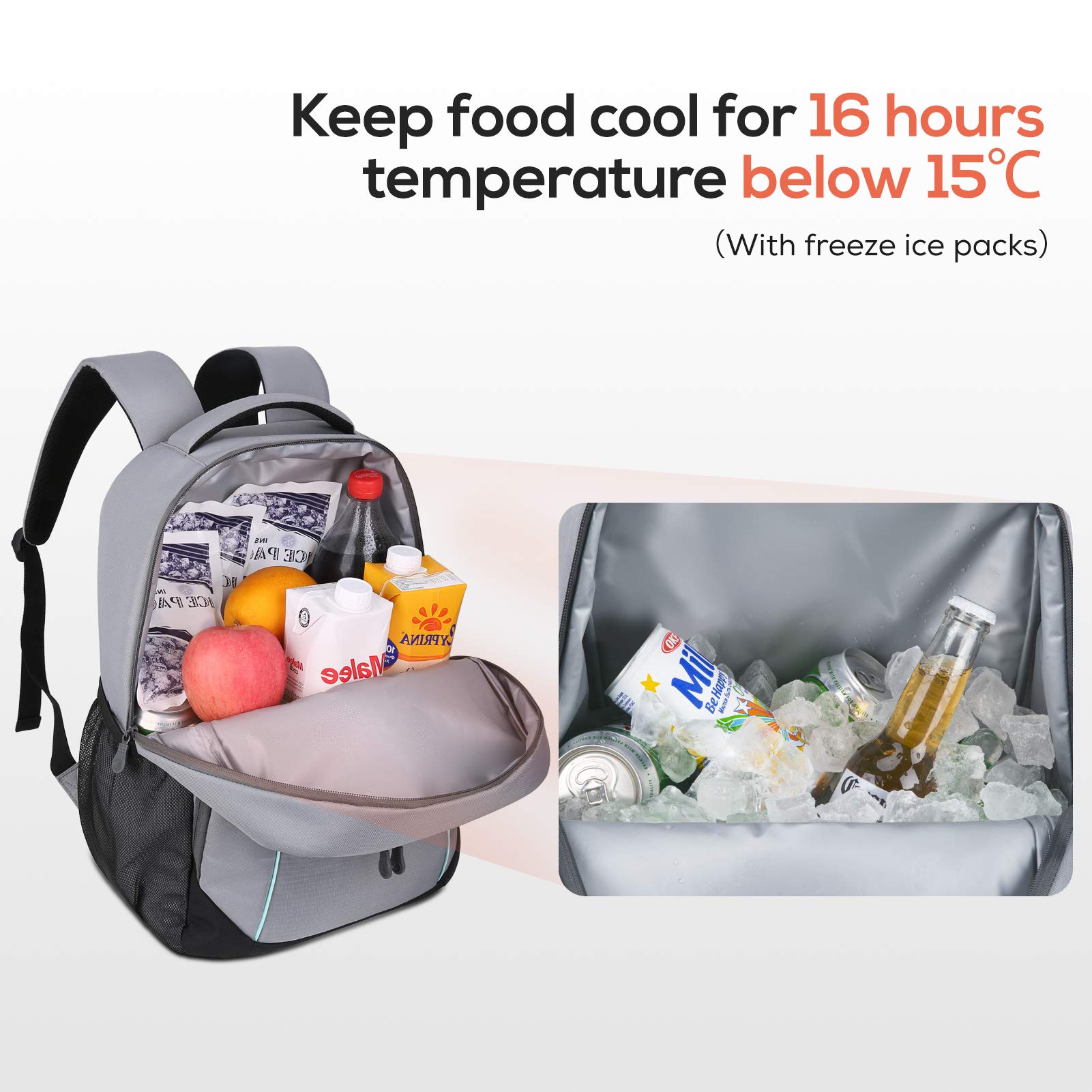 TOURIT Backpack Cooler and 4 Ice Packs Bargain Perfect Combination