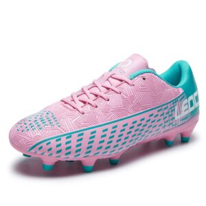 leoci soccer cleats for women's and men's outdoor unisex football shoes firm rugby boots