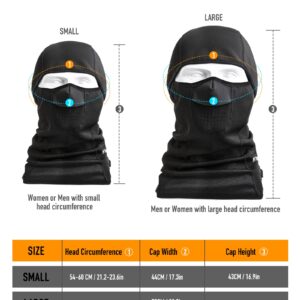 ANTARCTICA GEAR Heated Balaclava Face Ski Mask Windproof Warm Heating Hat for Motorcycle Riding Women Men Black