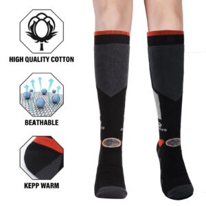 RIOROO Ski Socks, 2/3 Pairs Skiing, Snowboarding, Outdoor Sports Socks For Mens Womens Youth,Thermal Knee-high Warm Socks