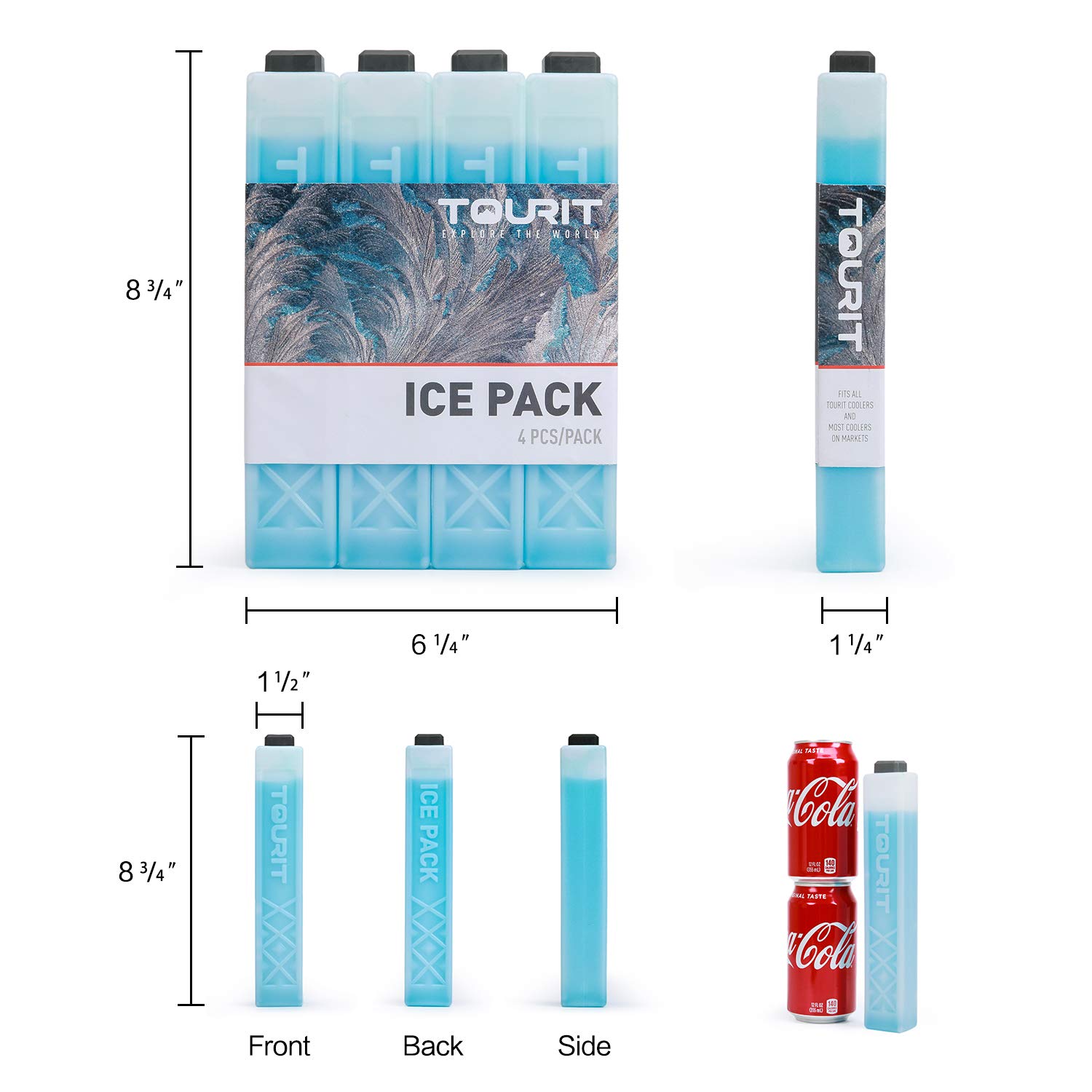 TOURIT Backpack Cooler and 4 Ice Packs Bargain Perfect Combination