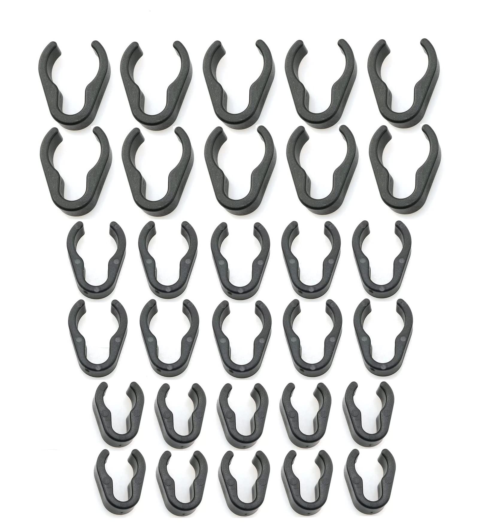 Mateda Mic Cable Clips 30Pcs Microphone Boompole Cable Clip Universal Mic Cable Clips