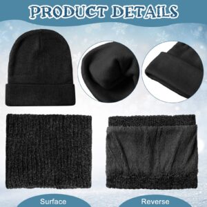 Foaincore 96 Pieces Winter Gloves Beanies Neck Warmers Set Winter Knitted Hat Scarf Gloves Unisex Bulk Pack for Teens Men Women Wearing Homeless Winter Care Charity Donation