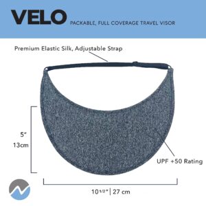 No Headache Velo Adjustable Golf, Tennis, Leisure, Sport Packable Travel Sun Visor