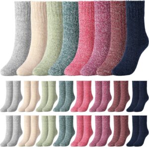 jagely 24 pairs women wool socks warm winter thermal thick socks boot crew winter socks gifts for women