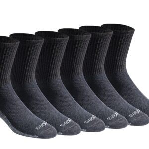 Dickies Men's Dri-tech Moisture Control 6-Pack Comfort Length Crew Socks