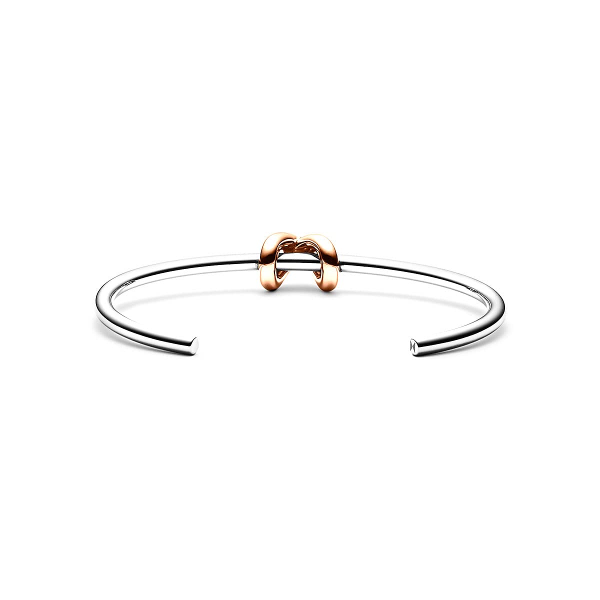 MVMT Women's Knot Cuff Stainless Steel Silver/Rose Gold Bracelet