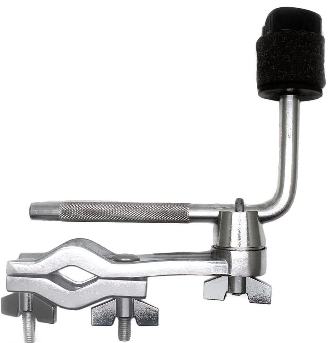 Jiayouy Drum Set Mounting Clamp Chrome Cymbal Boom Arm with Clamp Holder Bracket Percussion Instrument Accessories Silver