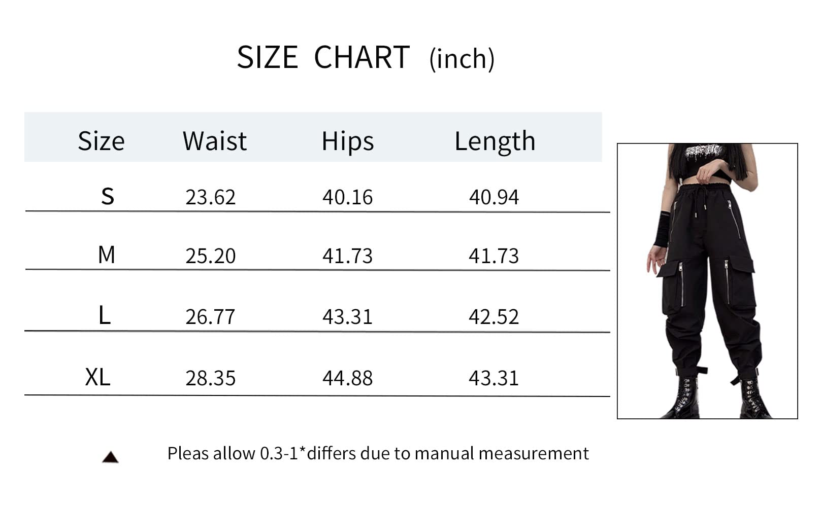 Vekline Women's Camo Pants Cargo Trousers Cool Camouflage Pants Elastic Waist Casual Multi Outdoor Jogger Pants with Pocket Black Cargo Pants