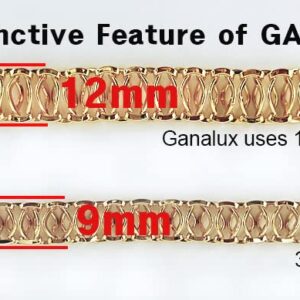 GANALUX 18K Gold Plated Bracelet for Women, Elegance Design Link Chain Jewelry Made in Korea (Lace)