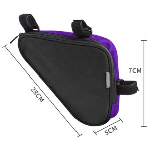 rockible Bike Bag Triangle for Mountain, Beach, Or Road Bikes Front Handlebar Bag, Dark Purple