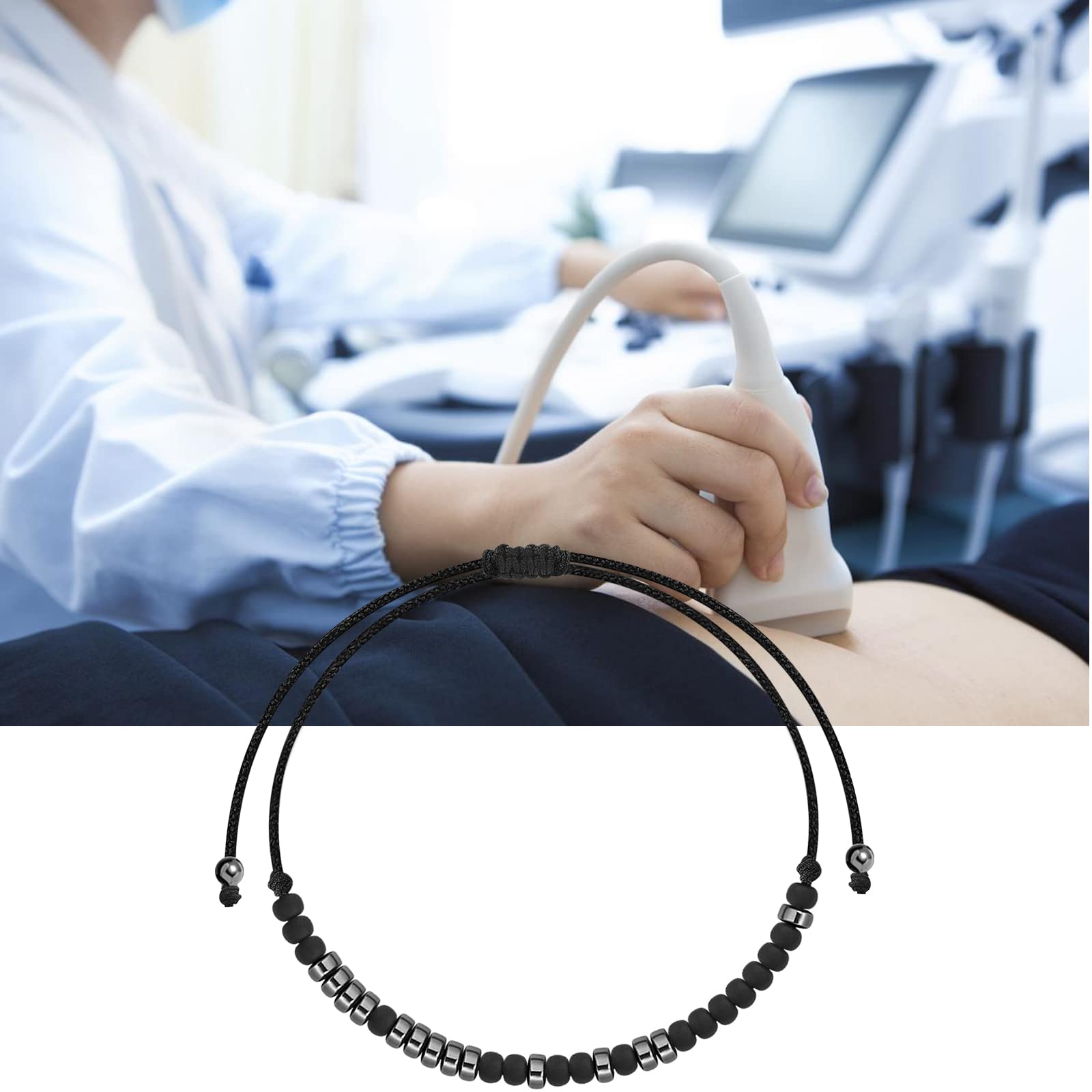 FEELMEM Sonographer Gifts for Women Morse Code Bracelet Ultrasound Tech Gifts Radiology Technologist Gift Thank You Gift