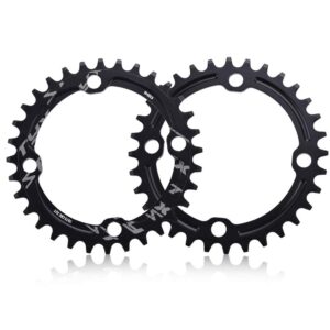 HERCHR 104 BCD Chainring, Aluminum Alloy Round Single Bike Chainring for Mountain Bike Road Bike(32T-Black)