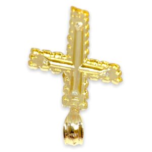 72 MM LONG JESUS CRUCIFIX NUGGET TEXTURED CROSS PENDANT CHARM REAL 10K YELLOW GOLD SG2108